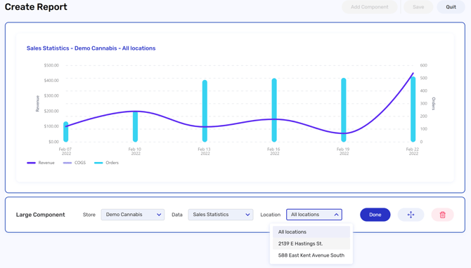 Custom report choose location