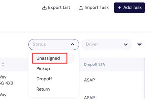 Task list - unassigned tasks